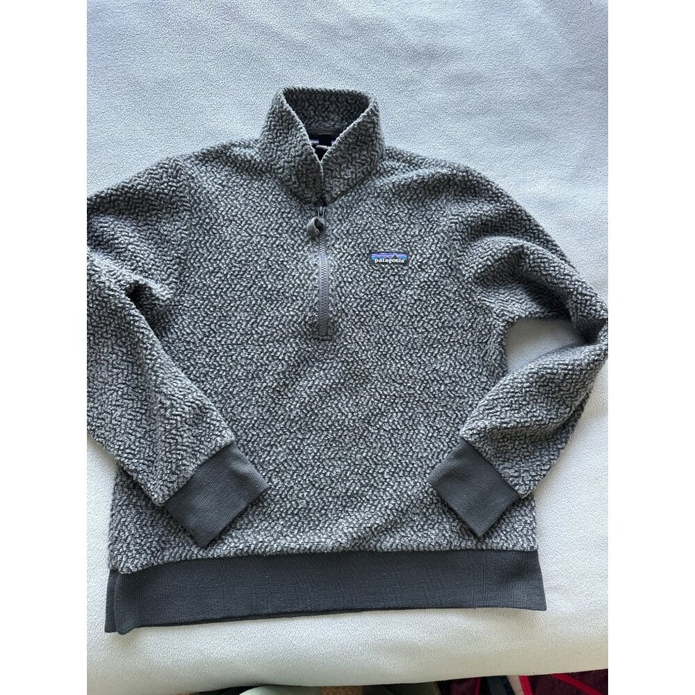 Patagonia Pullover Womens Small Woolyester Fleece Forge Gray 1/4 Zip